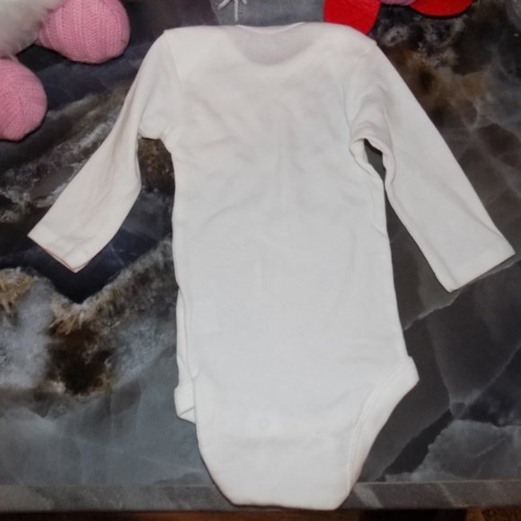Gerber LS White Snap Tee Bodysuit Size 3/6 Months Boy's NWOT - Picture 6 of 6